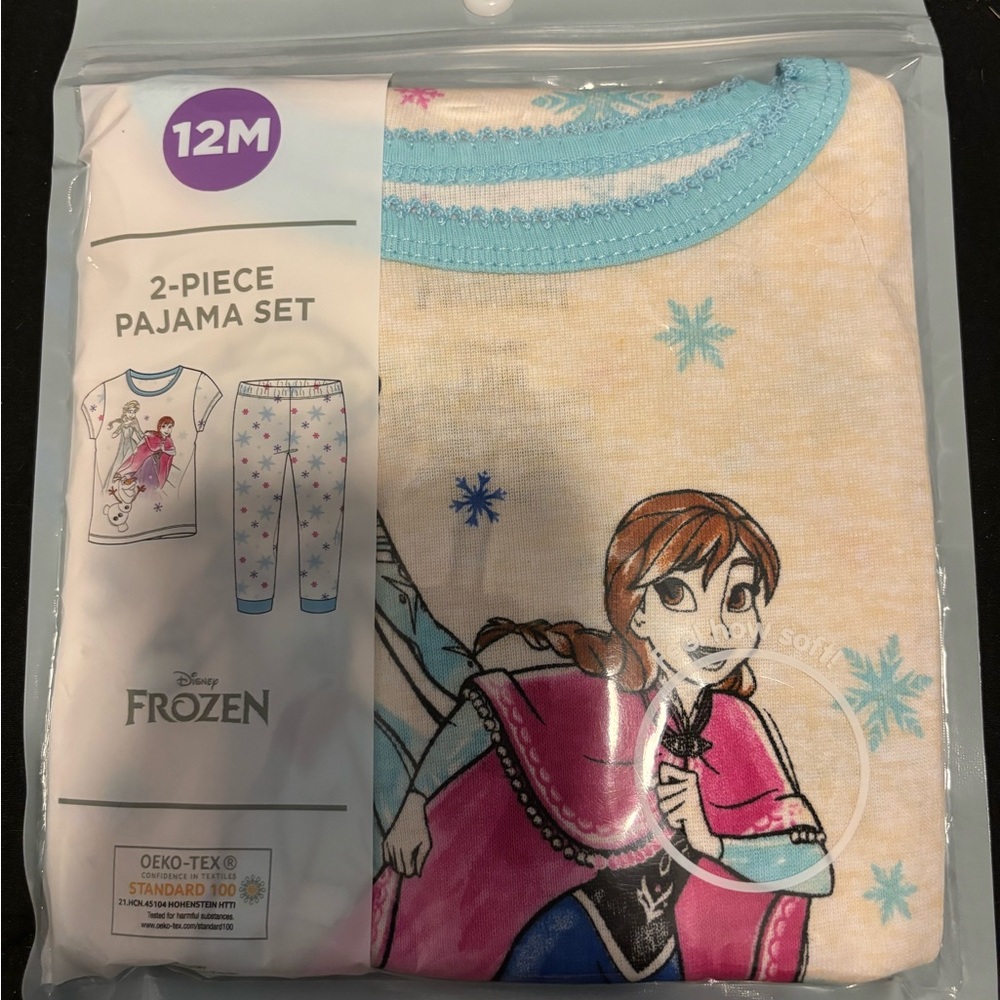 12 month 2 pice pj set.  Frozen.